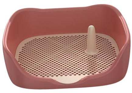 PETSOLA Inodoro para Perros Bandeja Sanitaria Portátil Entrenamiento de Mascotas Malla Antideslizante Fácil de Limpiar Material Adecuado para Perros, Rojo Grande