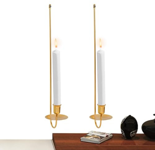 Wandkerzenhalter, Kerzenleuchter, Wandkunst-Kerzenständer, Metallkerzenhalter, goldene Kerzenleuchter, Kerzenhalter, Wanddekorationen, Kerze, Wandkunst, Deko-Kerze für Zuhause