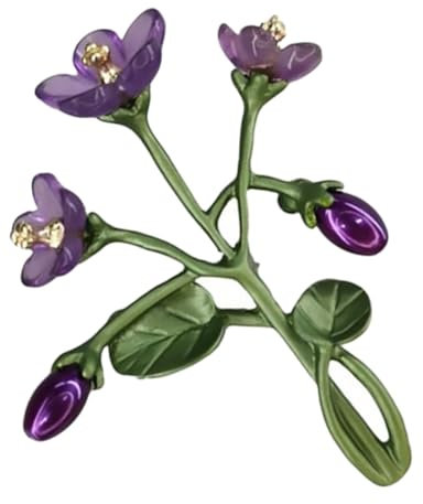 TENDYCOCO 1 Pc Broche Violette Épingle Décor De Fleurs Partie De Broche Brillante Collier Broches De Perles Pour Femmes Décor Floral Broches Pour Femmes Broche Pour Hommes Plastique