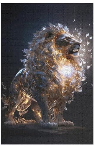 Holzpuzzle 1000 Teile, Löwe Puzzles Erwachsene Und Kinder, Am Besten Für Die Familienspielsammlung - Puzzle 78×53cm