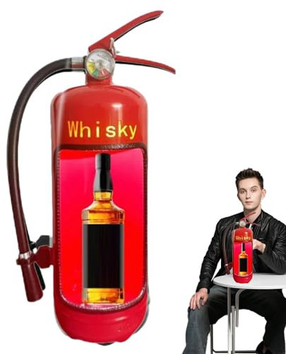 Fire Extinguisher Wine Dispenser, Fire Extinguisher Whisky Holder | Fire Extinguisher Wine Rack | Creative Table Iron Wine Bottle Holder for Party Events