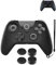 Funda de silicona para mando de juegos Amzcon Luna con tapas de joystick y correa, protege tu mando con material duradero, color negro