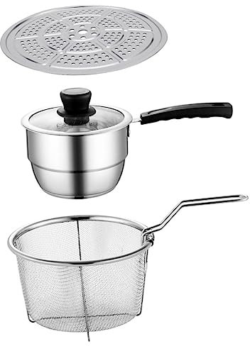 GRADENEVE Sartén para Pasta Colador Olla para Leche Vaporera De Alimentos Vaporera Inoxidable