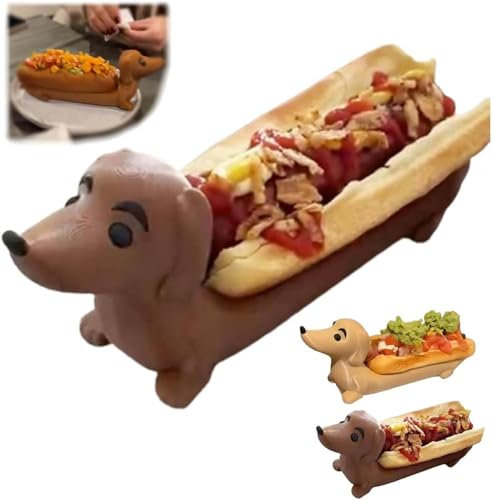 Bandeja de perro salchicha, divertida bandeja para servir sushi con perritos calientes, plato de dulces, decoración del hogar, sándwiches con forma de cachorro, plato de cena de perro salchicha, plato
