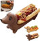 Bandeja de perro salchicha, divertida bandeja para servir sushi con perritos calientes, plato de dulces, decoración del hogar, sándwiches con forma de cachorro, plato de cena de perro salchicha, plato