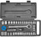 Navoys 40 Piece Socket Wrench Set with 7” Reversible Ratchet Handle & 2¾” Extension Bar – Includes SAE & Metric Sockets, Hex Key Wrenches, and Durable Plastic Case – Carbon Steel Construction