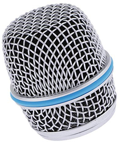 Replacement Blue Steel Mesh Microphone Grill Head Parts Accessory BETA 57A, Silvery