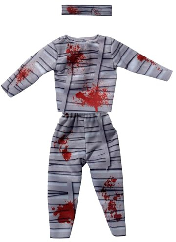 The Boo Crew - Halloween Doll Mummy Costume, Idea for Soft Plush Figure for Room Decor, Spooky Tabletop Decoration, Seasonal Collectable, Tradition for Kids & Adults