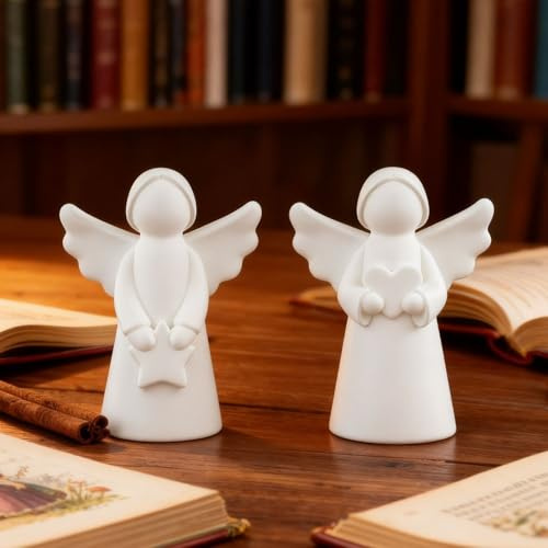 Silikonformen Gießformen Weihnachten Engel, 2 Stück 3D Silikonform Engel Silikonform Weihnachten Gips zum Gießen Gießformen Silikon Weihnachten Gießform Engel Giessformen Silikon für Gips Kerzen (B)