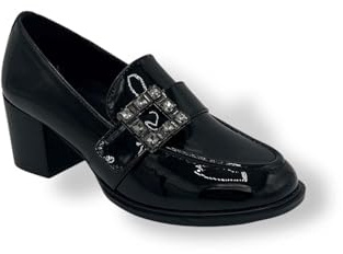 Cinzia Soft Donna Scarpe AY2055001 Mocassino in Vernice con Tacco Staccato Nero 39