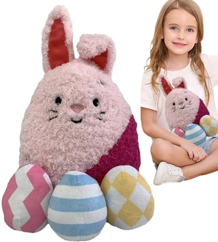 Generico Plüschtier Osterhase, festlich aus Plüsch – weiche Cartoon-Puppe | für Kinder, Erwachsene, Sammler, Spiel, Kinderzimmer, Sofa, Auto, Kindergarten