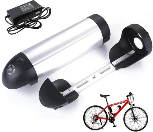 HJGHY 36v,10Ah, Batterie Lithium en Forme de Bouilloire pour vélo électrique 36 V 8 Ah 10 Ah 12 Ah 14 Ah ; Pack de Batteries Lithium pour VTT 48 V 8 Ah 9 Ah 11 Ah (à Fixer sur Le Tube Diagonal).