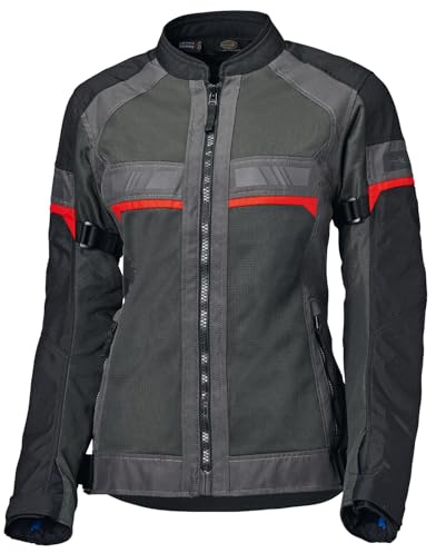 Held Tropic 4 Top Motorrad-Jacke Damen Anthrazit XXL | Sommer Motorradjacke mit Mesh – CE zertifiziert – D3O Ghost Level 1 Protektoren Schulter & Ellbogen – atmungsaktiv