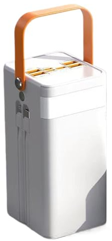 Power Bank Solare - 120W Batteria Esterna 50000mAh Attrezzatura Sopravvivenza | Power Bank Solare Alta Capacità Con Luce Cavi Integrati | 4 Uscite 3 Ingressi Per Tutti I Dispositivi Mobili Viaggio