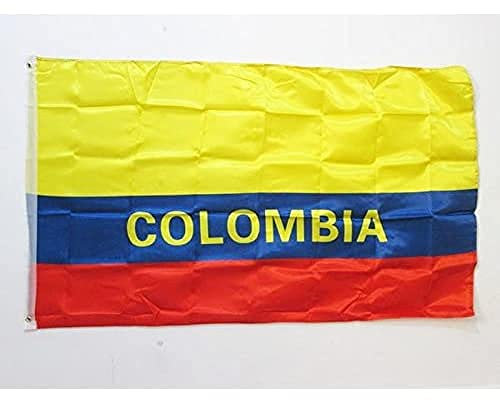 BANDERA de COLOMBIA 150x90cm en raso - BANDERA COLOMBIANA 90 x 150 cm - AZ FLAG