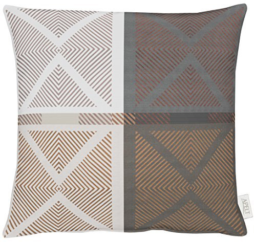 Apelt Kissenhülle, Polyester, Grau/braun, 49 x 49 x 0.5 cm