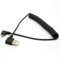 OpenII 14281726 Angled USB Cable, Spring Coiled USB to Micro-USB Extension Cord 90 Degree USB A to Micro B Male Lead 1.5meter,Black