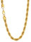 U7 18K Gold Plated, Stainless Steel Hip Hop Rope Chain Necklace, Rock Twist Chain, Length 18inch, Width 9mm, Women/Men Fashion Jewellery Necklace, GN2179K-18