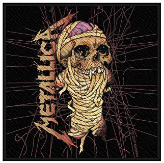 Metallica Patch One Band Logo Official Black Cotton Sew On (10cm x 10cm) universele maat