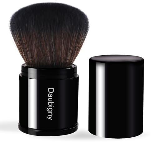 Einziehbarer Kabuki-Make-up-Pinsel, Daubigny Puder-Pinsel, Foundation-Pinsel für Rouge, Bronzer und Puder