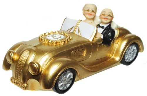 wunderschöne Spardose Gold Hochzeitspaar Sparschwein Sparbüchse Hochzeitsgeschenk zur goldenen Hochzeit mit Gummipfopfen