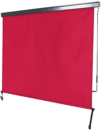 Vertikalmarkise HWC-F42, Senkrechtmarkise Sichtschutz Außenrollo Rollo, UV-Schutz 50 Stoff - 250x180cm, Bordeaux-rot