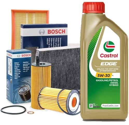 KIT TAGLIANDO COMPLETO FILTRI BOSCH + OLIO CASTROL 5W30 LL