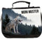 Manutextur Kulturbeutel mit Namen - personalisiert - Motiv Wolf - viele Motive – Kulturbeutel - Größe 23x17x5 cm - persönliches Geschenk mit Wunsch-Motiv und Wunsch-Name
