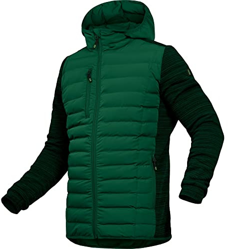 Leibwächter Hybridjacke Herren mit Kapuze – Kornblau – XS – Moderne & Wärmende Jacke – Allwetter Hybrid Steppjacke Übergangsjacke – Strapazierfähige Reißverschluss Taschen