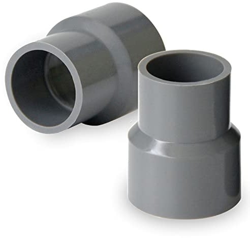 Verbinder für Fallrohre Dachrinnenverbinder, Dachrinne Kunststoff Verbindungsmuffe, Regenrohr Wasseranschlüsse Kupplung PVC Reduzierstück Fallrohr DN 50/40, Rinnenverbinder, Grau (50 * 40mm)