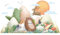 BuerHomie Wandtattoo Kinderzimmer, Tiere und Berge Wandsticker, Wanddeco für babyzimmer Jungen Mädchen