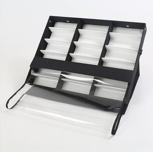 brillenständer für 18 Paare Brillen Aufbewahrung Brillendisplay Zusammenklappbar und multifunktional Brillendisplay für Schmuck Uhren transparente Abdeckungen
