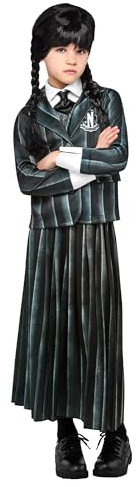 Rubie's Kostüm für Mädchen Wednesday Addams Nevermore Academy Uniform – Perücke nicht enthalten (9-10 Jahre - (134-140cm)…) Halloween