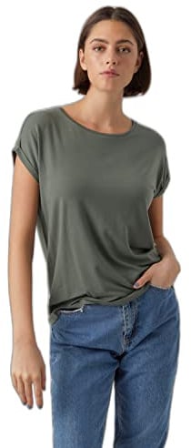 VERO MODA Women's Vmava Plain Ss Top JRS Noos Vmava Plain SS Top JRS Noos (Pack of 1)