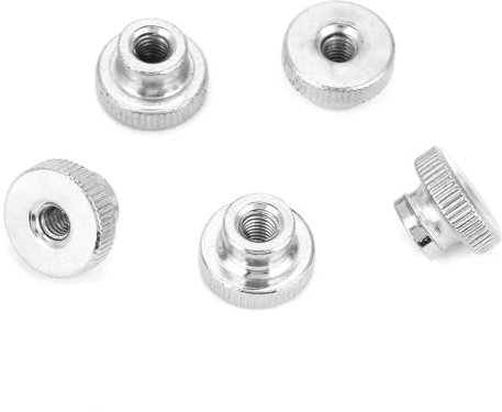 Agatige M3 M4 M5 M6 M8 M10 Handle Nut, Carbon Steel Knurled Thumb Nut Hand Tighten Tool(M6（5pcs）)