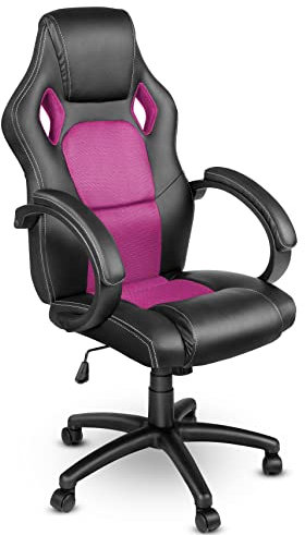 TRESKO Silla giratoria de Oficina Sillón de Escritorio Racing, Silla Gaming ergonómica, Cilindro neumático Certificado por SGS
