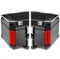 Reflektierende Aufkleber kompatibel mit Givi Monokey Trekker Outback Topcase Aluminium Top Case 42 58 Liter Motorrad (FLUO rot)