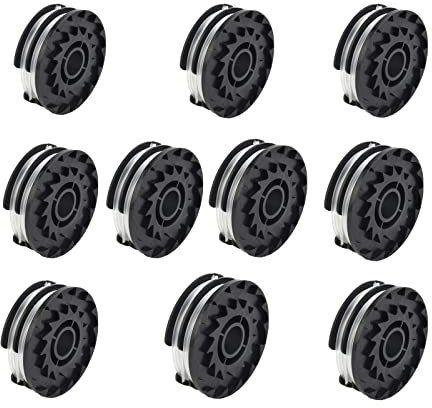 Lot de 10 bobines de fil de 6 m pour débroussailleuse pour Greenworks G40lt G40lt30 21107 pour pelouse, cour, jardin, agriculture, aménagement paysager