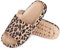Solutra Badelatschen Damen Herren Sommer, Weiche Dicke Wolkenschuhe Damen Cozy Slides, Rutschfeste Badeschlappen Damen Hausschuhe Airfoot(38/39 EU,Khaki Leopardenmuster)