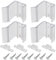 Aussio Lot de 4 loquets de porte miroir coulissantes H527 – Lot de 4 loquets de porte coulissante transparents pour miroir de placard de véhicule récréatif – Loquet de rechange pour porte coulissante