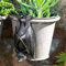 HPMAISON Bat Resin Plant Pot Hanger, Black, Weatherproof Outdoor Decorative Sculpture