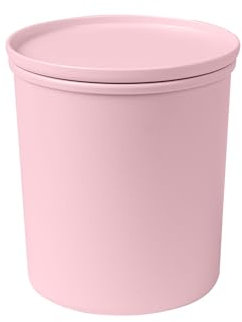 AWAVE Frischhaltedose rund mit Deckel, luftdicht, 800 ml, rosé, aus recycelten PET-Flaschen, Vorratsdose Aufbewahrungsbox Vorratsbehälter, klimaneutral, Mehrweg, nachhaltig unterwegs