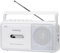 Gelielim Cassette Player Boombox, Portable AM/FM Radio Stereo, Cassette Tape Player Recorder with Big Speaker and Earphone Jack, Battery Operated or AC Powered Tape Recorder Cassette Player（White）
