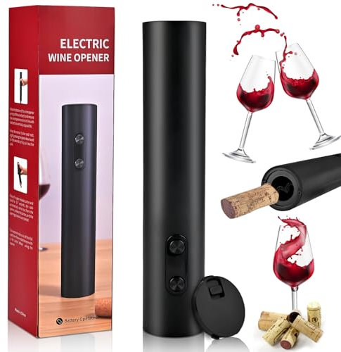 Herboom Elektrischer Korkenzieher, Weinflaschenöffner Wein Geschenkset für Zuhause, Restaurant, Party, Batteriebetrieben (Batterien nicht enthalten)