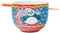 Silver Buffalo Kung Fu Panda Featuring Po Holding Ramen Ceramic Ramen Noodle Rice Bowl with Chopsticks and Spoon, Microwave Safe, 20 Ounces