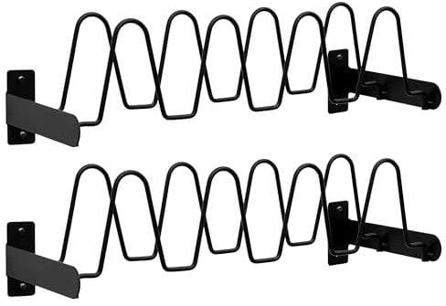 BELLE VOUS Pack Zapateros Estrechos de Pared - 2X Zapatero Colgante Estrecho de Hierro de A43 x P16,5 x A11 cm - Organizador para Colgar Altos o Bajos en Armario y Detrás Puerta