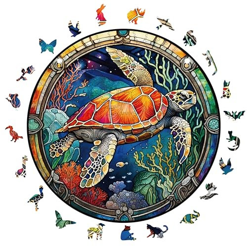 Wooden Puzzles for Adults, 200 pcs Wooden Jigsaw Puzzles for Adults,Irregular shape animal puzzle, Jigsaw Puzzle for Kids 12+ and Adults