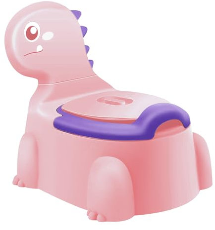 HIYAA Traning, Toilet Seat for Baby Boys Girls Toddler, Potty Chair for Ages 1-6 with Removable Urinal Pot/Splash Guard/Lid/Back Rest, Pink