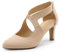 DREAM PAIRS Women's Pumps Closed Pointed Toe Kitten Heels Elegant Party Wedding Dress Shoes for Women,Size 7,Nude,DWUMPU2501