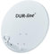 DUR-line EASYTENNE 60 - Satellitenschüssel (digital Sat Anlage, Antenne mit Masthalterung, vorbereitet für die Aufnahme eines 40 mm LNB) 60 cm Spiegel, Hellgrau